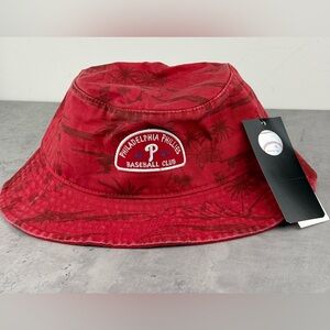 Philadelphia Phillies '47 Brand Red Floral Bucket Hat OSFA New MLB Cap Tropical